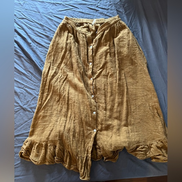 Rylee + Cru Other - Brown Button-Up Skirt Rylee and Cru